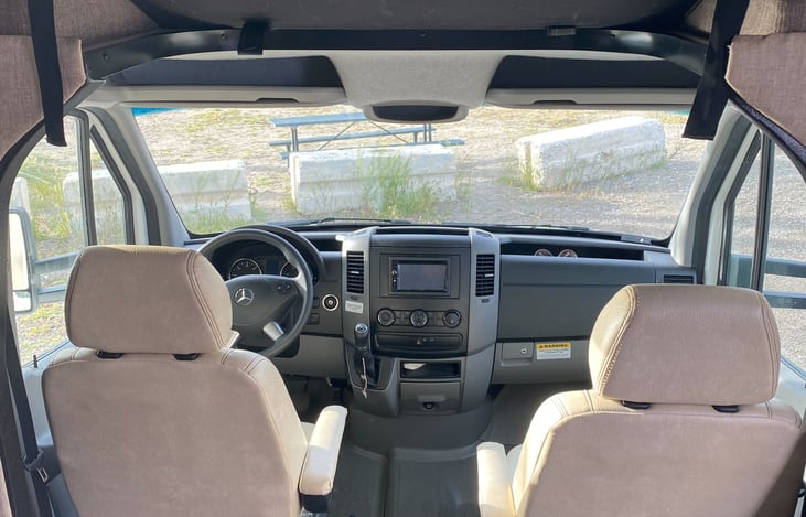 The views from the cab are spectacular! This drives like a van too (but don't be fooled, it's a big box and you need to give yourself room for anything crowding the road and on turns).