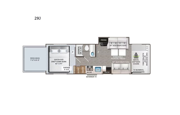 Representative floor plan provided by a trusted RVshare partner.
