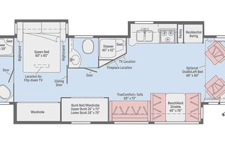 2019 Winnebago Diesel 2 full bathrooms, sleeps 9