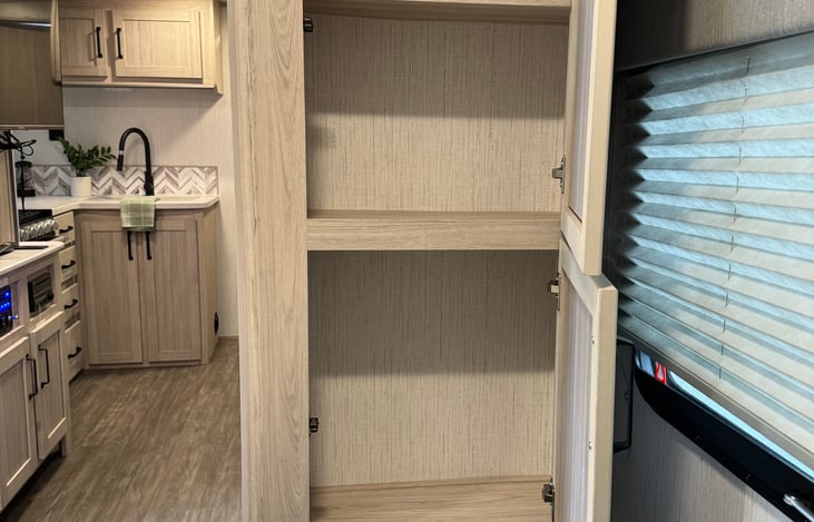 One of the closets in the bedroom.