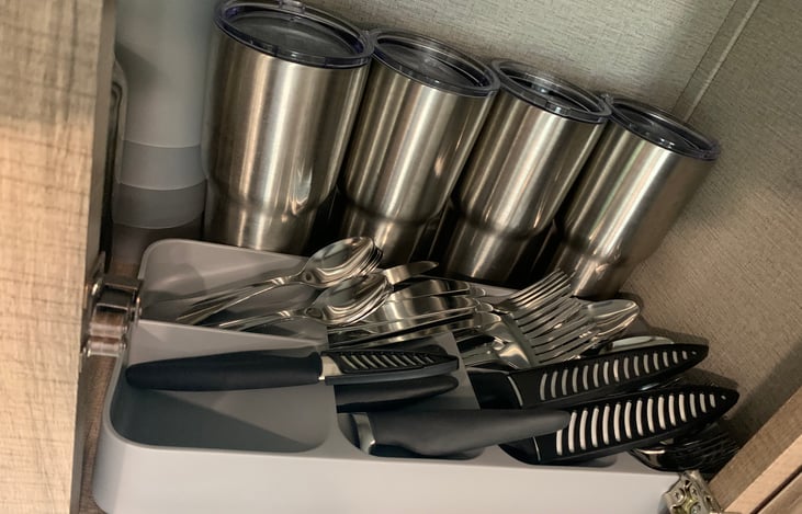 Artic cups and kitchen utensils.