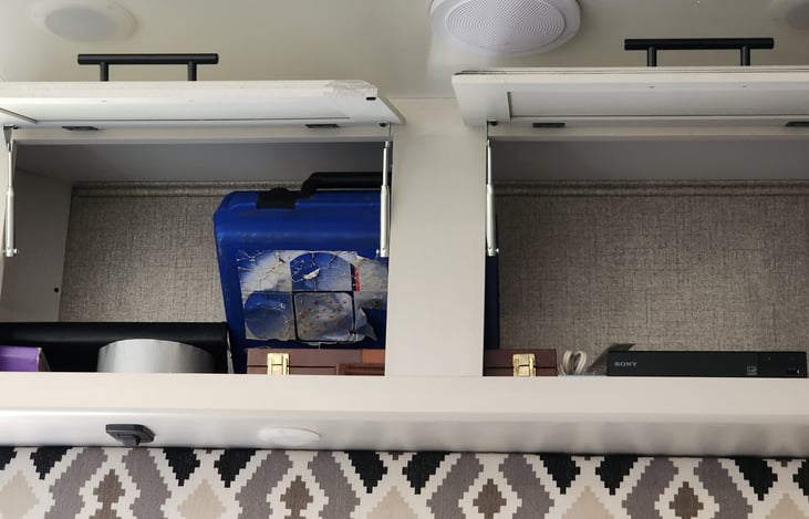 Plenty of cabinet storage space. Store games and entertainment devices, etc.