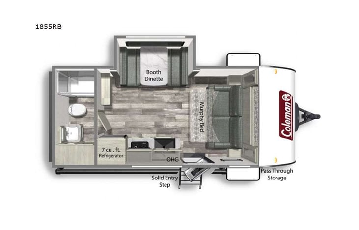 Representative floor plan provided by a trusted RVshare partner.
