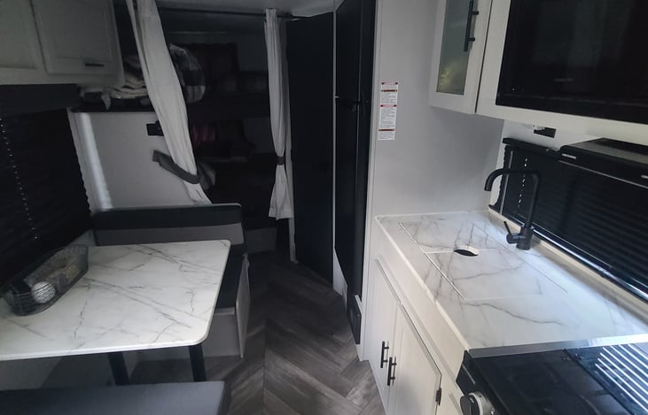 looking at rear from queen murphy bed