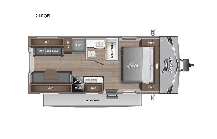 Representative floor plan provided by a trusted RVshare partner.