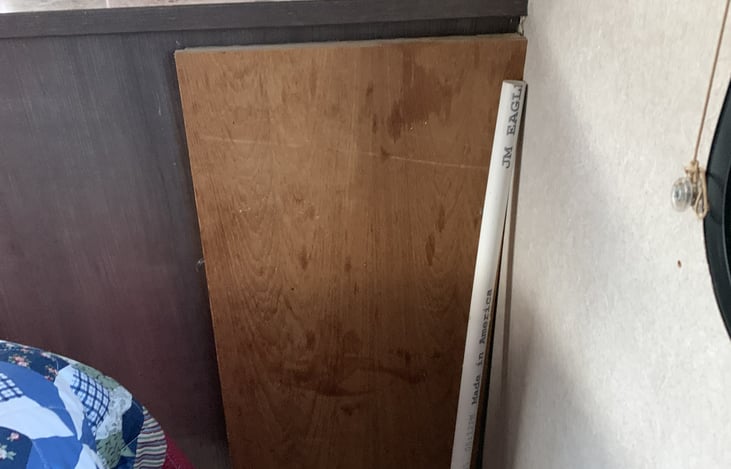 Added counter or desk space. It folds up or down.