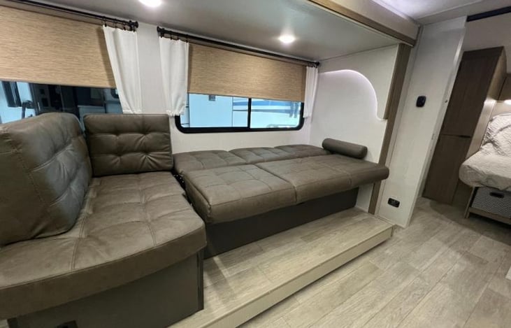 Versa-Lounge converted to extra sleeping space.