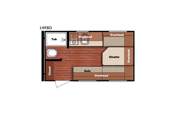 Representative floor plan provided by a trusted RVshare partner.