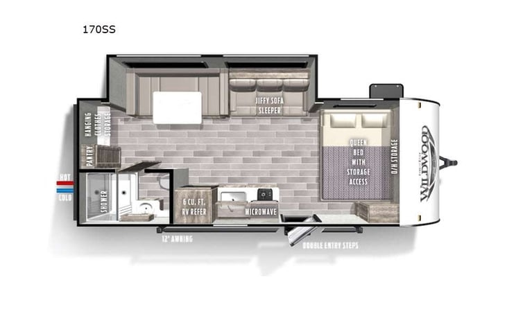Representative floor plan provided by a trusted RVshare partner.