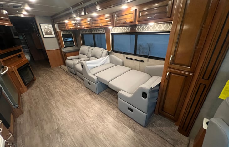 Dinette folded into bed