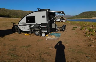 The tardis is a 14 ft 2020 Aliner Grand Ascape