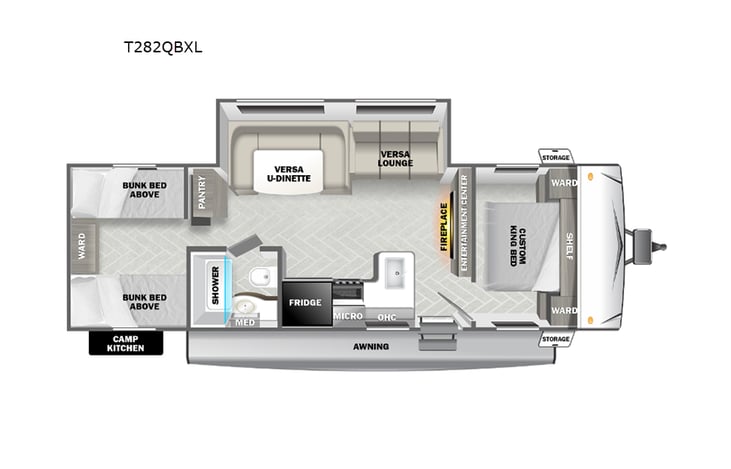 Representative floor plan provided by a trusted RVshare partner.