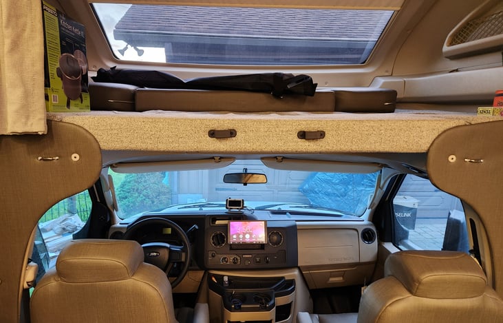 9-inch Sony infotainment system with Apple CarPlay, Andorid Auto, tilt adjustment, backup and side-view cameras