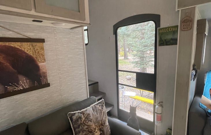 A view out the front door while we were in Durango, Colorado.