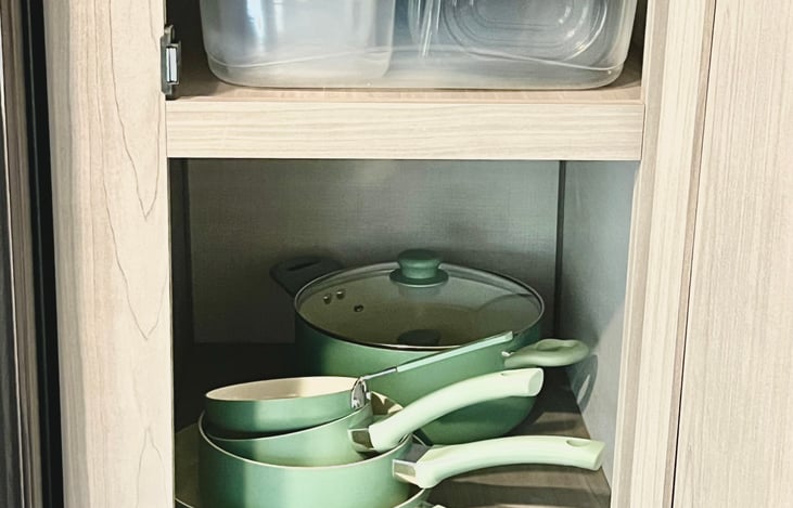 Pots and pans provided