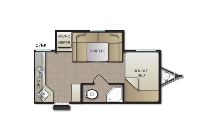 Representative floor plan provided by a trusted RVshare partner.