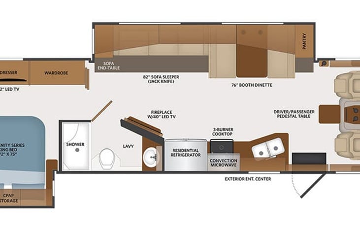 2021 Fleetwood Bounder 33C Floor plan