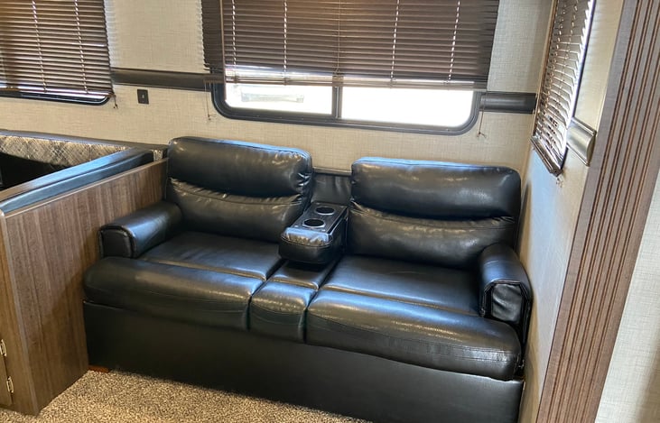 Sofa turns into a bed