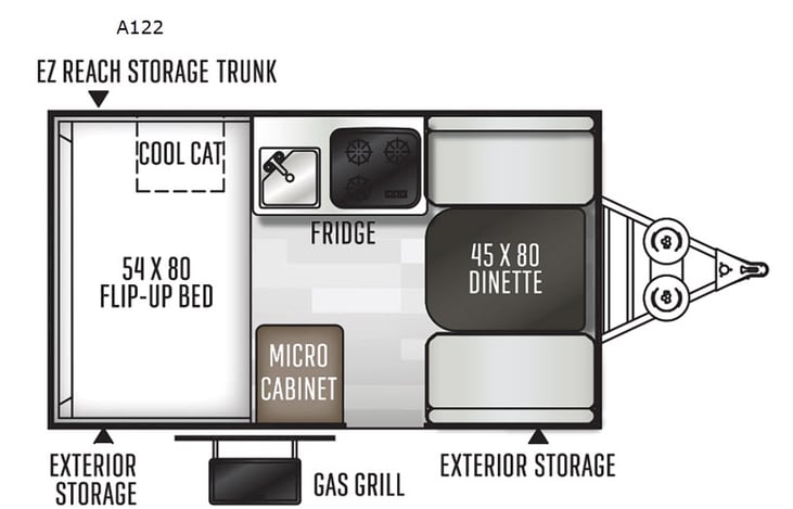 Representative floor plan provided by a trusted RVshare partner.