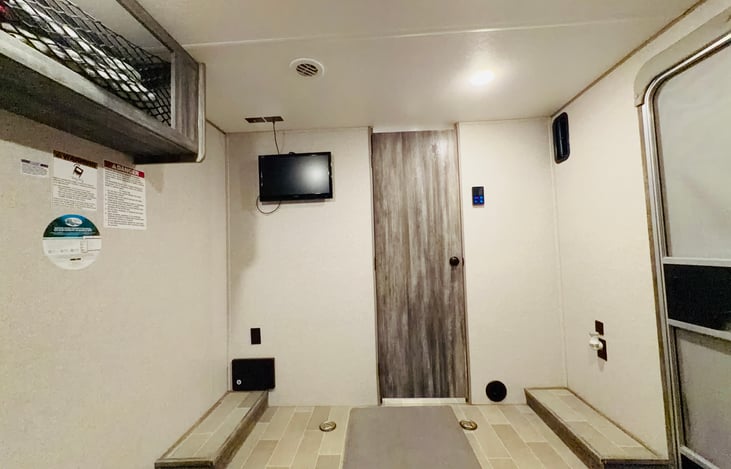 Spacious back bedroom.