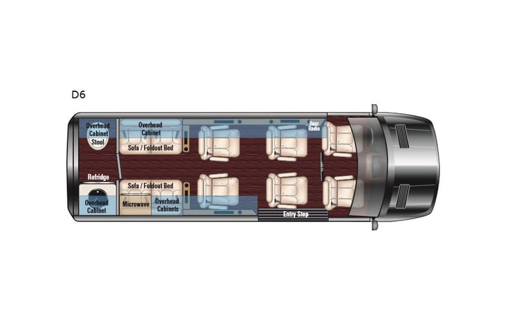 Representative floor plan provided by a trusted RVshare partner.