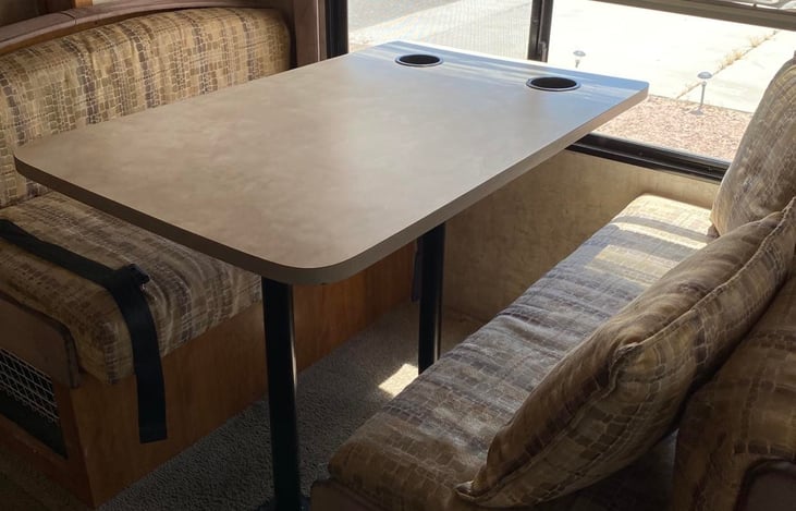 Kitchen table can turn into a bed