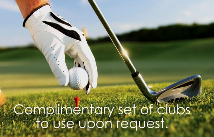 Free set of clubs to use.