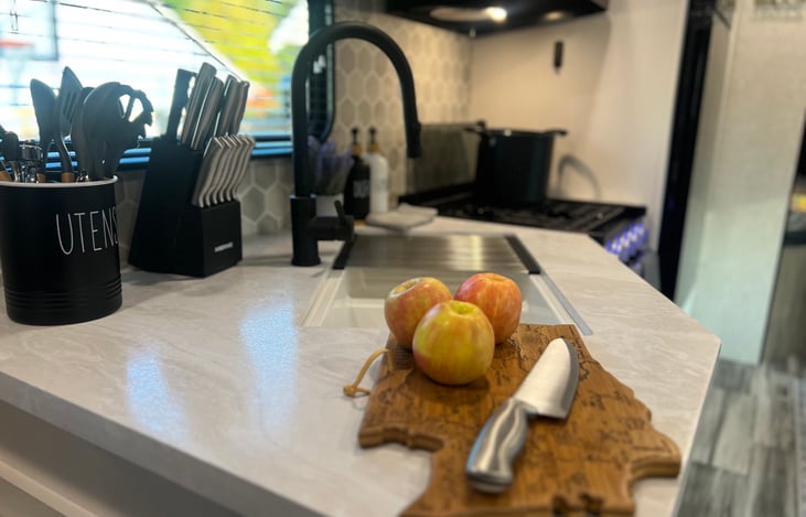 Utensils included in rental for your convenience.