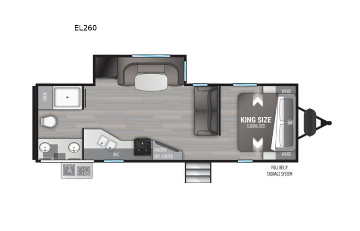 Representative floor plan provided by a trusted RVshare partner.