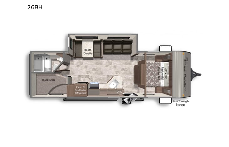 Representative floor plan provided by a trusted RVshare partner.