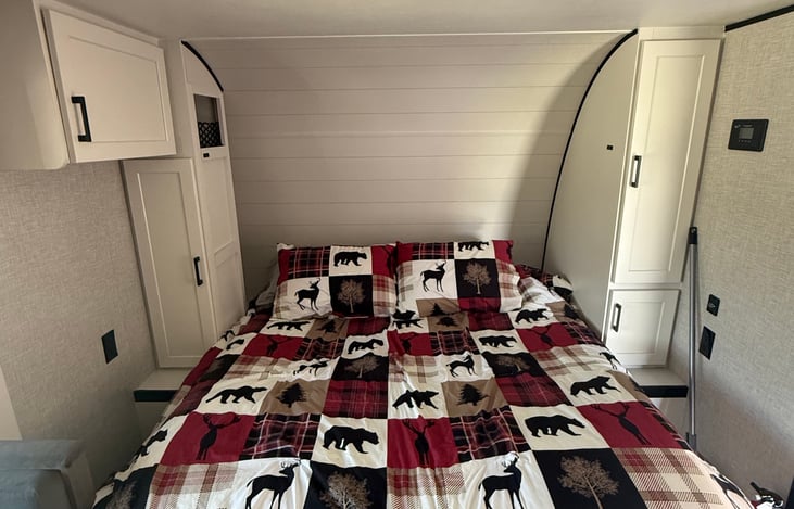 Queen Murphy Bed extended (sofa put in flattened position) sleeps 2