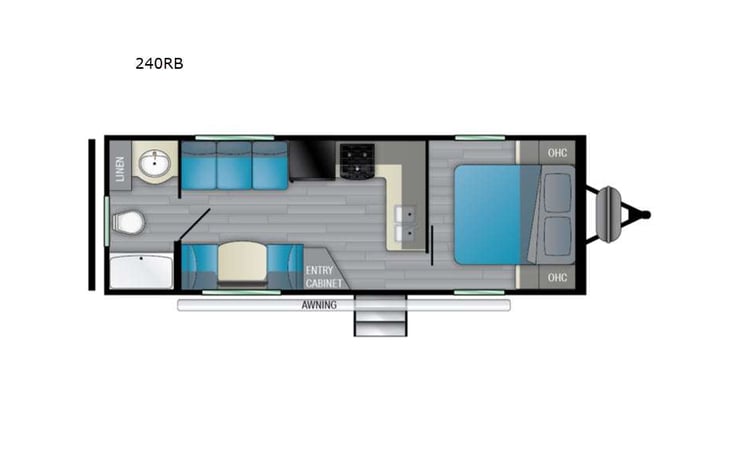 Representative floor plan provided by a trusted RVshare partner.