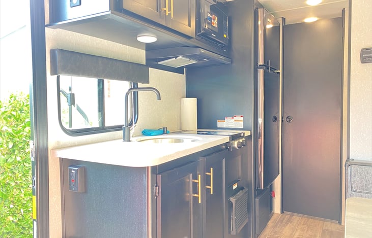 Ultra light RV near Canyon RV Park