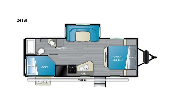 Representative floor plan provided by a trusted RVshare partner.