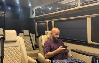 Luxury Mercedes Coach | Massage Chairs & Bathroom