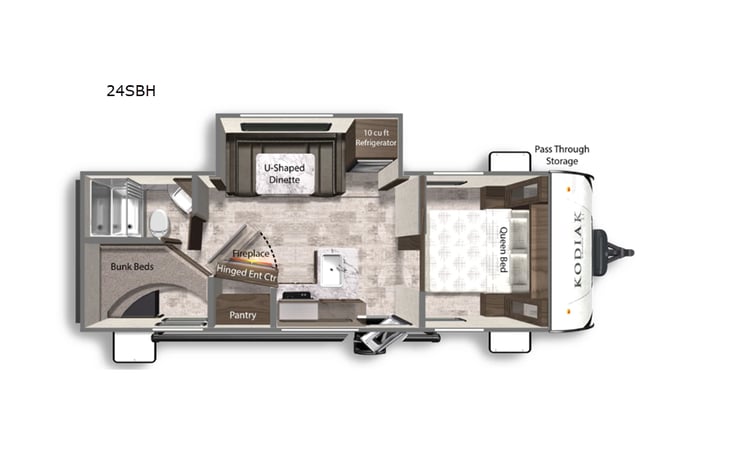 Representative floor plan provided by a trusted RVshare partner.