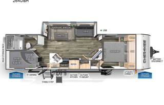 CHEROKEE Private Master, Bunks & Fireplace