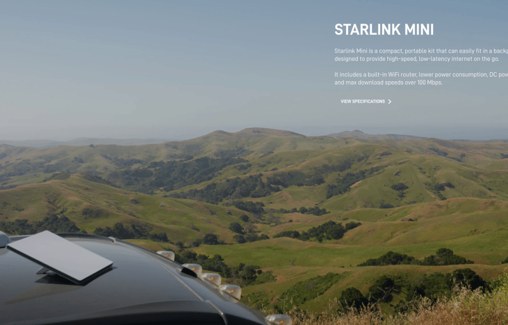 For a flat trip fee (up to 30 days) gain unlimited access to our Starlink Roam Mini wifi