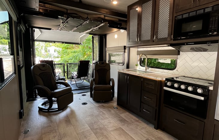 Sofa's Raised for Open Living Area or Hauling