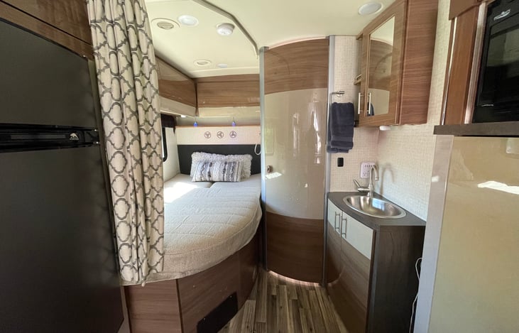 Bed and Bathroom sink