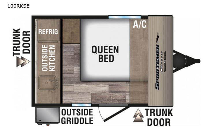 Representative floor plan provided by a trusted RVshare partner.