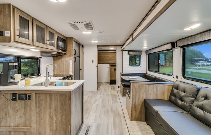 Full Living area. With the slide out this RV gives the ultimate area from family gatherings.