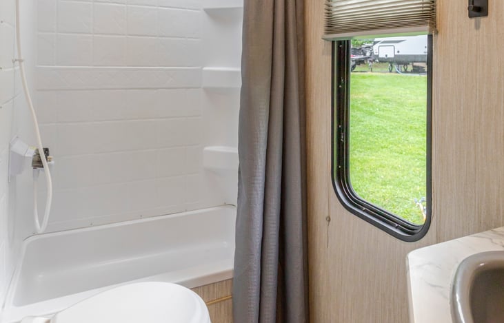 Bathroom - shower and toilet