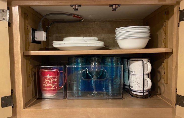 Corelle dinnerware for 8 included.