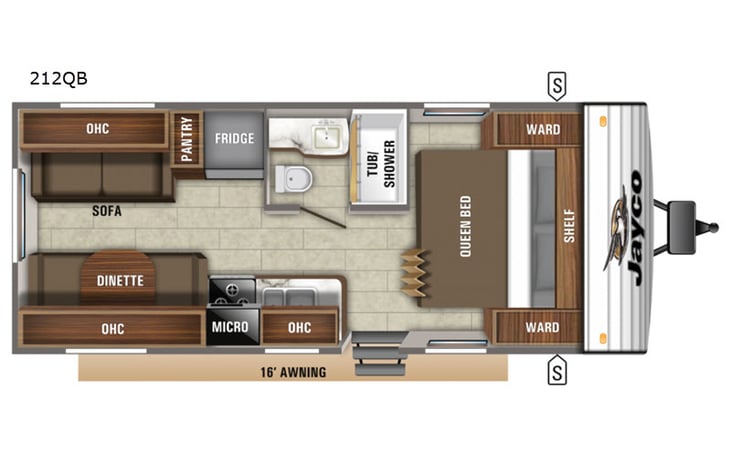 Representative floor plan provided by a trusted RVshare partner.