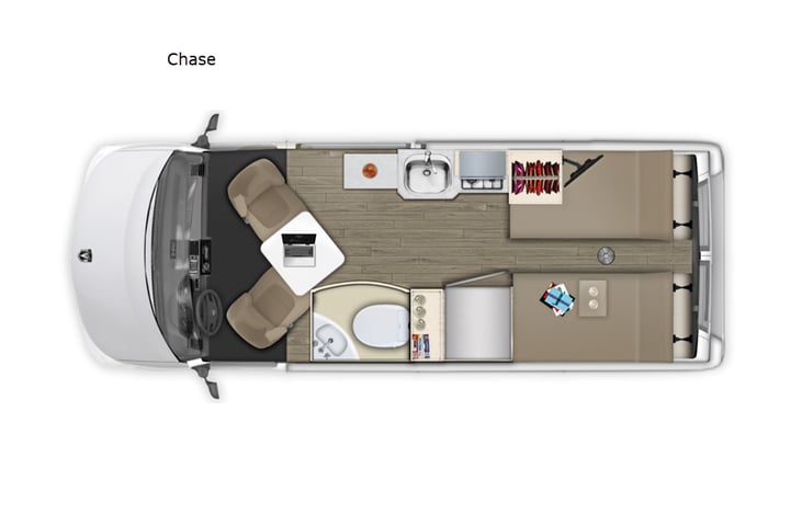 Representative floor plan provided by a trusted RVshare partner.