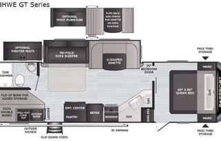 2021 Passport Queen Master, Double corner bunks