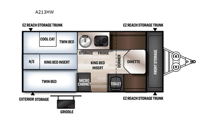Representative floor plan provided by a trusted RVshare partner.