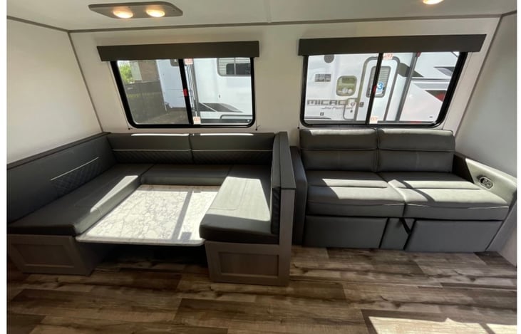 Dinette and sofa, make a bed