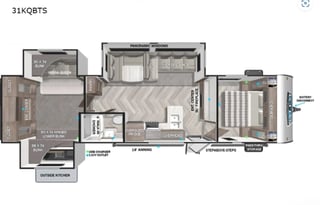 Fireside RV's FR Salem Platinum 31KQBTS Bunkhouse